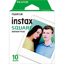 Folia Fujifilm Instax Square w formacie Instant | Błyszcząca powierzchnia | Zestaw 10 szt. | Gwarancja 24 miesiące