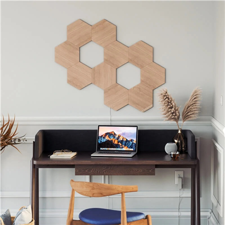 Елементи панелей освітлення Nanoleaf з обробкою деревом (додатковий пакет 3 панелей) Nanoleaf - 4