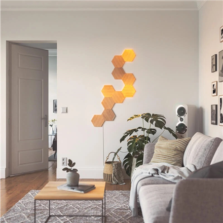 Елементи панелей освітлення Nanoleaf з обробкою деревом (додатковий пакет 3 панелей) Nanoleaf - 3