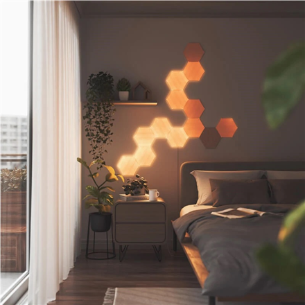 Елементи панелей освітлення Nanoleaf з обробкою деревом (додатковий пакет 3 панелей) Nanoleaf - 5