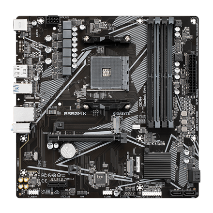Gigabyte B550M K 1.0 M/B Родина процесорів AMD Сокет процесора AM4 - 2