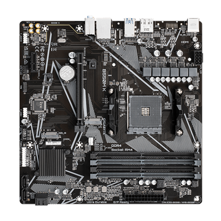 Gigabyte B550M K 1.0 M/B Родина процесорів AMD Сокет процесора AM4 - 4