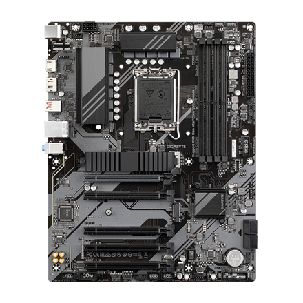 Gigabyte | B760 DS3H 1.0 M/B | Rodzina procesorów Intel | Gniazdo procesora LGA1700 | DDR5 DIMM | Gniazda pamięci 4 | Obsługiwane interfejsy dysków twardych SATA, M.2 | Liczba złączy SATA 4 | Chipset - 1