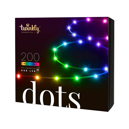 Twinkly Dots Smart LED Lights 60 RGB (Multicolor), USB Powered, 3m, Black Twinkly | Dots Smart LED Lights 60 RGB (Multicolor), USB Powered, 3m, Black | RGB - 16M+ kolorów - 1