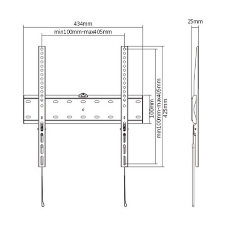 Gembird | Uchwyt ścienny | Stały | 32-55 " | Maksymalna waga (udźwig) 40 kg | Czarny - 2