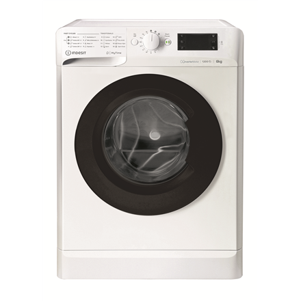 INDESIT | MTWSE 61294 WK EE | Pralka | Klasa efektywności energetycznej C | Ładowana od frontu | Pojemność prania 6 kg | 1151 obr/min | Głębokość 42,5 cm | Szerokość 59,5 cm | Wyświetlacz | Big Digit - 1