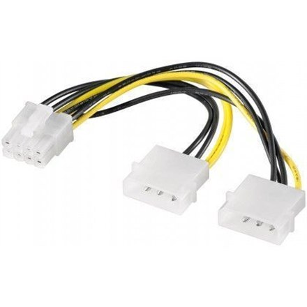 Goobay | Adapter zasilania | Męski | 8-pinowe zasilanie PCI Express | Męski | 4-pinowe zasilanie wewnętrzne - 2