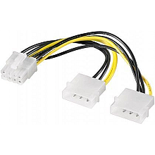Goobay | Adapter zasilania | Męski | 8-pinowe zasilanie PCI Express | Męski | 4-pinowe zasilanie wewnętrzne