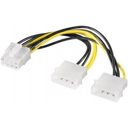 Goobay | Adapter zasilania | Męski | 8-pinowe zasilanie PCI Express | Męski | 4-pinowe zasilanie wewnętrzne - 1