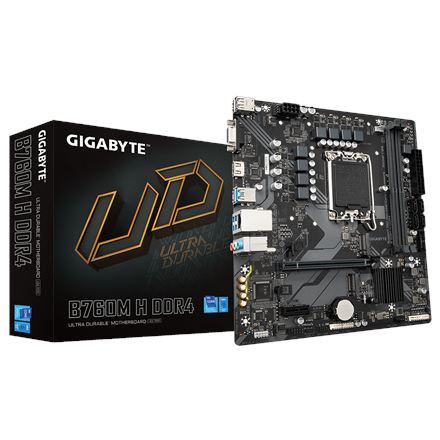 Gigabyte B760M H DDR4 1.0 M/B Сімейство процесорів Intel - 3