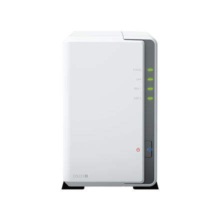 Synology Tower NAS DS223j максимально 2 диски HDD/SSD - 2