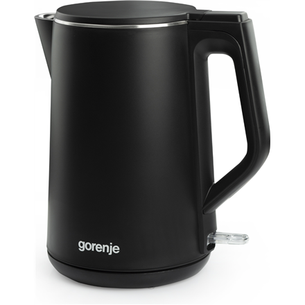 Gorenje | Czajnik | K15DWBK | Elektryczny | 2200 W | 1,5 l | Stal nierdzewna | Podstawa obrotowa 360° | Czarny - 1