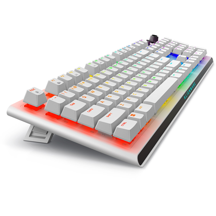 Klawiatura do gier Dell Alienware Tri-Mode AW920K bezprzewodowa z podświetleniem RGB LED, US, Lunar Light, Bluetooth, klawiatura numeryczna, CHERRY MX Red. Dzięki bezprzewodowemu połączeniu zapewnia s - 2