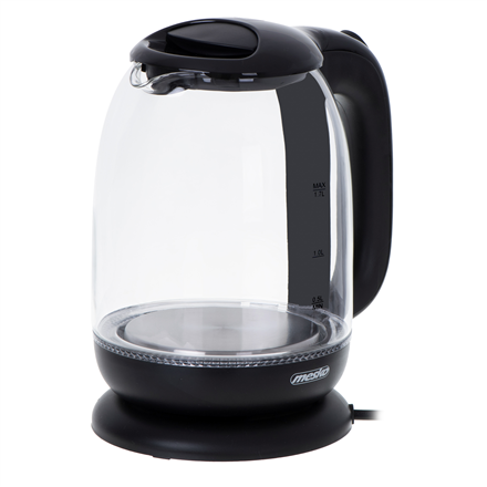 Mesko | Czajnik | MS 1302b | Elektryczny | 2200 W | 1,7 L | Szklany | Podstawa obrotowa 360° | Czarny - 3
