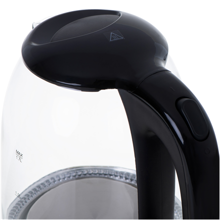 Mesko | Czajnik | MS 1302b | Elektryczny | 2200 W | 1,7 L | Szklany | Podstawa obrotowa 360° | Czarny - 5