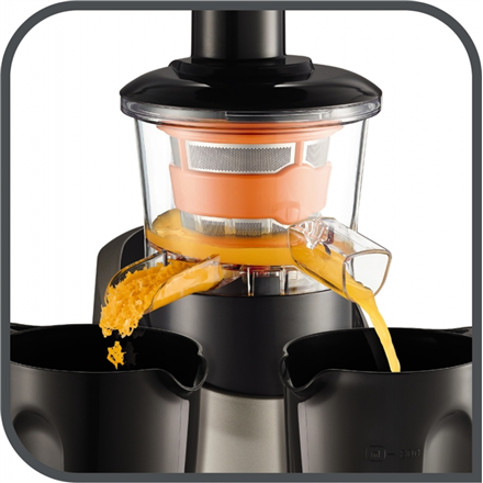 Повільна соковижималка TEFAL ZC255B38, 200 Вт, Срібна/Чорна, Великий отвір для завантаження фруктів, 2 швидкості, 82 об./хв. Гарантія 24… - 4