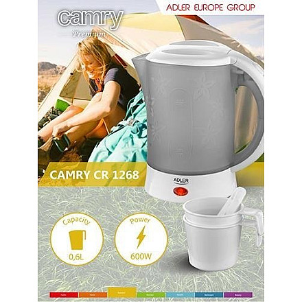 Adler | Czajnik turystyczny | AD 1268 | Standard | 600 W | 0.6 L | Plastikowy | Biały - 3