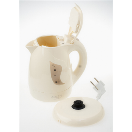 Електричний чайник Adler AD 08 b Standard 850 W 1 L Пластик Обертова основа 360° Бежевий Гарантія 24 місяці - 5