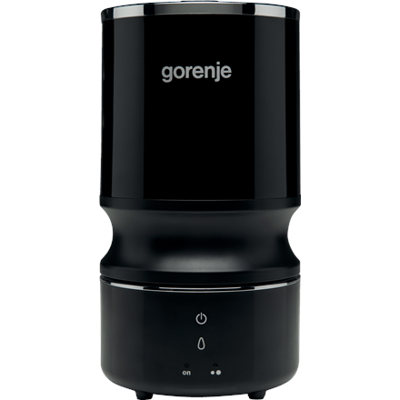 Gorenje H08WB Зволожувач повітря 22 W Об'єм резервуара води 0,8 L Для приміщень площею до 15 м² Ультразвукова технологія Чорний - 1