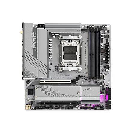 Gigabyte B650M A ELITE AX ICE Сім'я процесора AMD Сокет процесора AM5 DDR5 Підтримувані інтерфейси жорсткого диска SATA, M.2 Кількість… - 1
