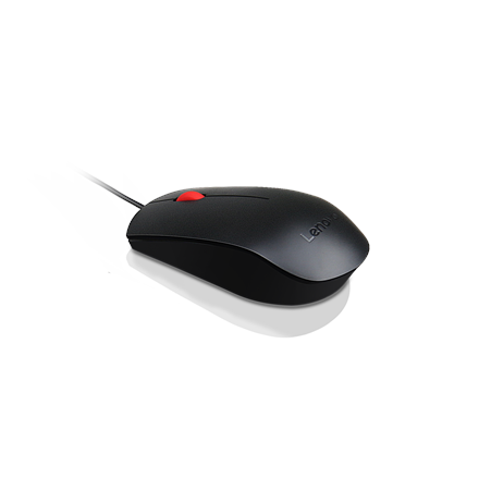 Провідна миша Lenovo Essential USB, 1600 DPI, 1,8 m, 3 przyciski, чорна Lenovo - 1