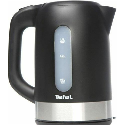 Електричний чайник TEFAL KO330830 потужністю 2400 W та ємністю 1,7 L, виготовлений з пластику, з обертовою основою 360°, чорного кольору - 1