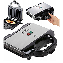 Toster TEFAL SM157236 для kanapek - Moc 700 W, 1 плитка, Kolor чорний / stal nierdzewna