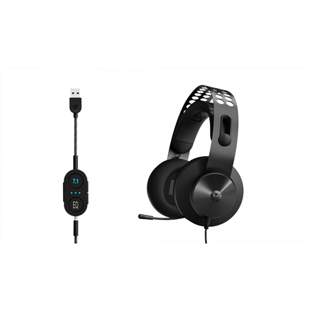 Lenovo | Słuchawki Gamingowe | Legion H500 | Wbudowany mikrofon | 3,5 mm / USB 2.0 | Szary Iron - 1
