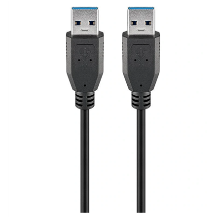Goobay Кабель USB 3.0 чоловічий typ A для чоловічий typ A 3 m чорний - 2