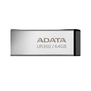 ADATA | Памʼять Masowa USB | UR350 | 64 GB | USB 3.2 Gen1 | чорний