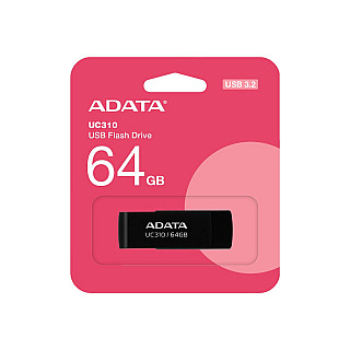 USB флеш-пам'ять ADATA UC310 об'ємом 64 ГБ з USB 3.2 Gen1 - Чорна