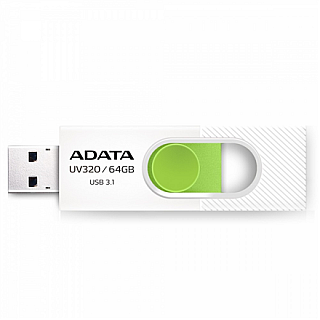 ADATA UV320 64 GB Флеш-накопичувач USB 3.1 Біло-зелений