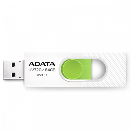 ADATA UV320 64 GB Флеш-накопичувач USB 3.1 Біло-зелений - 1