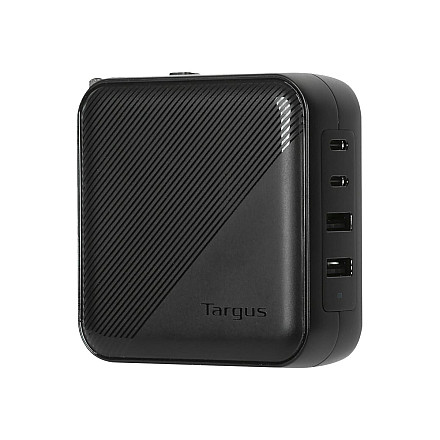 Targus power adapter - GaN - 2 x USB-C, 2 x 9 pin USB Type A - 100 Watt - 2