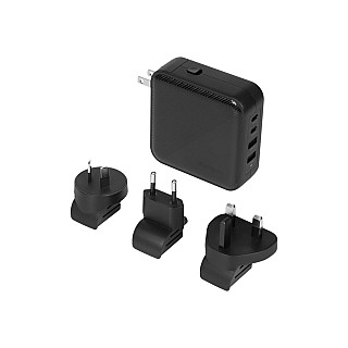 Targus power adapter - GaN - 2 x USB-C, 2 x 9 pin USB Type A - 100 Watt