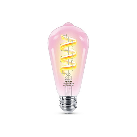 WiZ Philips Smart WiFi Filament Clear ST64 E27 6.3W 470Lm RGB Wizarding World - 1