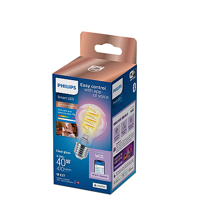 WiZ Philips Smart WiFi Filament Clear A60 E27 6.3W 470Lm RGB Wizarding World - 2