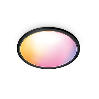 WiZ Smart WiFi SuperSlim Ceiling 32W 545mm RGBW, Black Wizarding World