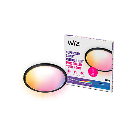 WiZ Smart WiFi SuperSlim Ceiling 32W 545mm RGBW, Black Wizarding World - 7