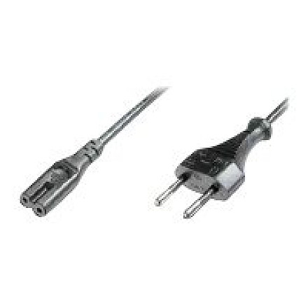 Кабель живлення Digitus 1.8 m чорний IEC 60320 C7 Europlug - 1