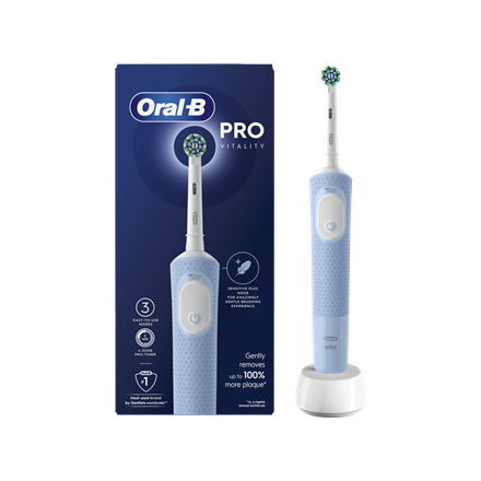 Електрична щітка для зубів Oral-B | Vitality Pro, Індикатор заряду, 3 режими чищення, Блакитна - 2