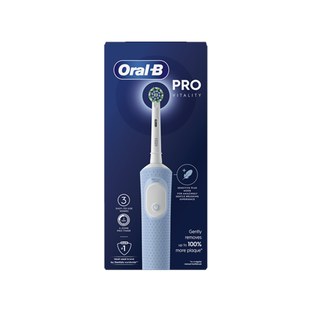 Електрична щітка для зубів Oral-B | Vitality Pro, Індикатор заряду, 3 режими чищення, Блакитна - 3