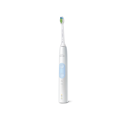 Philips | HX6839/28 Sonicare ProtectiveClean 4500 Sonic - Szczoteczka elektryczna akumulatorowa dla dorosłych - Biało/Jasnoniebieska | 1 głowica | Liczba zębów - 3