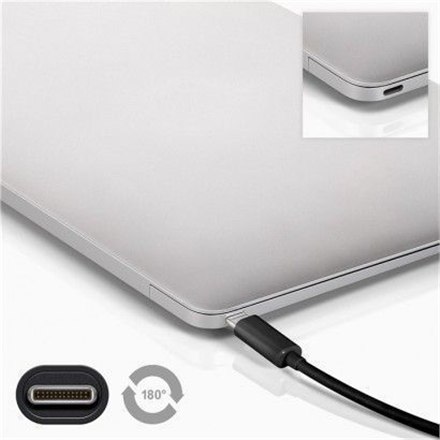 Goobay | Kabel USB-C | Męski | 24-pinowy USB-C | Męski | Czarny | 24-pinowy USB-C | 3 m - 5