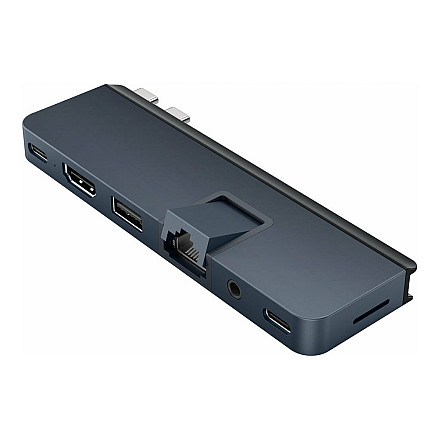 Концентратор HyperDrive Dual USB-C 7-в-2 з універсальним адаптером USB-C для MacBook Air/Pro 2016-2020 | Порти Ethernet LAN (RJ-45) 1 |… - 7