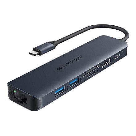 Hyper HyperDrive EcoSmart Gen.2 Universal USB-C 7-in-1 Hub w 100 W PD Power Pass-thru - 1