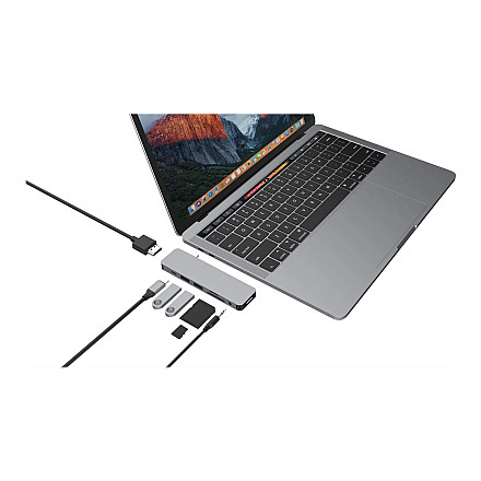 Hyper HyperDrive USB-C 7-in-1 Laptop Form-Fit Hub - Space Grey - 1