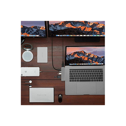 Hyper HyperDrive USB-C 7-in-1 Laptop Form-Fit Hub - Space Grey - 9