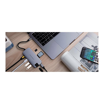 Hyper HyperDrive USB-C 7-in-1 Laptop Form-Fit Hub - Space Grey - 10