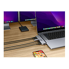 HiperDrive DUO PRO 7-в-2 USB-C Hub для MacBook Air/Pro 2016-2020 | Порти Ethernet LAN (RJ-45) 1 | Кількість портів HDMI 1